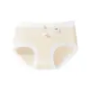 Ropa Interior Dulce de Algodón Puro para Niñas Cintura Media Amigable con la Piel Transpirable 10A Antibacterial Entrepierna Extendida Elástico Cubre Caderas Ropa Interior de Algodón para Mujer
