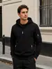 Sudadera con capucha y media cremallera para hombre transfronteriza, sudadera de trabajo para hombre europea y americana con múltiples bolsillos con cremallera, engrosada para otoño e invierno