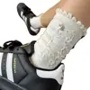 Calcetines de Verano para Mujer con Encaje Dulce en Relieve de Gato, Lindos Accesorios con Colgante Pequeño Estilo Japonés Ins, Calcetines Versátiles de Media Pantorrilla para Chicas JK
