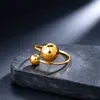 Anillo de acero de titanio de diseño nicho estilo Ins para mujer, no se decolora, oro de 18 quilates, diseño abierto, acero inoxidable, lujo ligero, anillo para el dedo índice, venta al por mayor