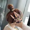 Accesorios Coreanos Checos para el Cabello con Estampado de Leopardo y Diamantes Goma para el Cabello Estilo Coreano para Mujer Cuerda para el Cabello Banda Elástica Dongdaemun Adulto Banda Elástica de Alta Elasticidad
