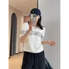 Camisa Polo de Punto a Rayas Tencel Transpirable Estilo Old Money Fresco Manga Corta para Mujer 2026 Nuevo H060407