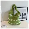 2026 Nova Bolsa Casual Transfronteiriça Grande Capacidade Bolsa de Tricô Bolsa de Mão Bolsa de Ombro Feminina Bolsa Transversal Bolsa Tote para o Dia a Dia
