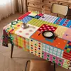 Mantel con Patrón de Dopamina, Impermeable al Aceite, Impermeable, No Requiere Lavado, Nuevo Modelo 2026, Lujo Ligero, Sensación de Alta Gama, Mantel de Mesa de Comedor Colorido de Dibujos Animados