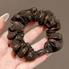 Scrunchie de cetim plissado estilo coreano para mulheres, novo modelo 2026, alta elasticidade, prendedor de cabelo durável, faixa de cabelo, acessório de cabelo elástico