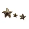 Botones Metálicos de Estrella de Mar Grasa para Traje, Abrigo de Lana Tejido, Botones Decorativos Simples y Versátiles Cosidos a Mano