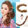 Comércio Exterior Transfronteiriço Flor de Fibra Sintética Enrolada Coque de Cabelo Estilo Europeu e Americano Anel de Cabelo de Lagarta Aplique de Trança de Cabelo Falso para Coque Feminino