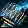 Remodelar Nueva Temporada Skin de Cuchillo Aleación de Zinc Modelo de Arma Delta Periférico de Juego Sin Filo Giratorio Plegable