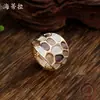 Anel Elástico Cruzado Nova Cor de Esmalte Oval Irregular Design Simples Geométrico Anel Feminino Atacado