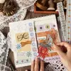 Serie Tiempo Libre Pegatinas de Tarjeta Dura de Tira Larga Hechas a Mano Material para Diario Retro Borde Decorativo Base de Pegatina
