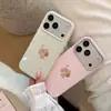 Capa Estilo Coreano Floral para Cachorro Adequada para Celular Iphone17Promax Apple 16 Fofa 15 Capa Macia 14P