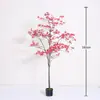 Plantas Verdes Simuladas, Árboles de Arce Rojo, Árboles Falsos en Maceta, Decoración de Interiores, Paisajismo de Piso para Sala de Estar, Adornos de Estilo Escandinavo, Plantas Verdes Biónicas