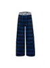 Pantalones casuales de retazos de letras de estilo retro americano transfronterizos a cuadros para hombre, versátiles de verano, holgados, de pierna ancha, fluidos, de longitud hasta el suelo