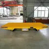 Carro plano de transporte para taller industrial con rieles, capacidad de carga de 16 toneladas, carro transversal de rieles de gran vano, carro de rieles alimentado por batería y controlado remotamente