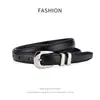 Cinturón de Cuero Estilo Nuevo para Mujer, Cinturón de Cuero Genuino para Mujer, Moda de Negocios, Versátil Cinturón Decorativo de Piel de Vaca para Vestidos y Jeans