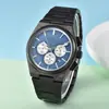 El Más Vendido Clásico Elegante Tianjia Correa de Acero Tejido Estilo Europeo Resistente al Agua Cuarzo Multifuncional Seis Manecillas Barrido de Segundo Calendario Único Reloj