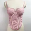 Camisola de Malla Patchwork de Encaje Transfronterizo Sexy Chica Caliente Deseo Puro Ropa Moldeadora Superior Espalda Hermosa Ropa Exterior Sujetador de Varilla