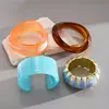 Pulseira Elástica Europeia e Americana Estilo Gradiente Diamante Acrílico em Forma de Diamante, Pulseira Geométrica Exagerada Personalizada Transfronteiriça, Joias Femininas de Alto Padrão de Nicho