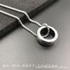Collar de acero inoxidable de moda para hombres y mujeres cadena de suéter Sansheng III tres anillos anillo de acero inoxidable anillo entrelazado venta al por mayor