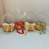 Cesta de Flores de Mano Cesta de Flores de Rosa Flor Flor Flor Cesta de Flores de Madera Cesta de Almacenamiento de Objetos Pequeños para el Hogar Cesta para Pan al Vapor