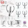 Liga de Titânio F136 Três Garras Rosca Externa Base Oca Brinco Stud Lábio Stud Língua Stud Substituição Base de Garra DIY Acessórios de Joias para Piercing
