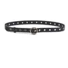 Cinturón de Moda para Mujer Popular Versátil Hebilla Redonda Piel Sintética Hebilla de Pin Perforada Cinturón Decorativo de Cuero En Stock Venta al por Mayor