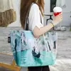 Bolso de Mano de Tela Lixin RPET Graffiti Dibujado a Mano Dibujos Animados Bolsa de Compras Ecológica Bolso de Hombro para Mujer Tela No Tejida Personalización