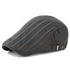 Gorra de béisbol rayada bordada 2021 Cabeza grande Gorra Wai Primavera Verano Boina Casual Británica Gorra de vendedor de periódicos Juventud