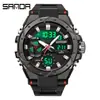 Reloj Sanda 6008, deportivo de moda, multifunción, electrónico para estudiantes, reloj de cuarzo resistente al agua para hombre, de una generación, venta al por mayor