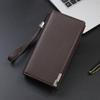Nova Carteira Masculina Casual com Zíper Bolsa para Celular Multifuncional Clutch Longa Carteira Masculina Carteira no Atacado