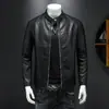 Forrado com fleece // fino novo de comércio exterior jaqueta de couro masculina outono e inverno masculino moto lazer casaco masculino vestuário masculino