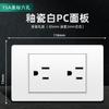 Tomada Padrão Americano 15A Padrão Taiwanês 110V Painel de Interruptores Padrão Americano com Tomada de Parede USB para Uso Doméstico Painel Branco Estilo Americano