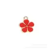 30 Colgantes de Aleación de Zinc Transfronterizos, Flores Rojas con Goteo de Aceite, Frutas, Corazones, Nubes, Copas de Vino, Accesorios de Joyería, para Manualidades