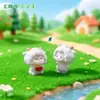 Paisaje en miniatura, figurita de ovejita linda, adorable y tímida, perfecta para jardinería, paisajismo, decoraciones DIY, adornos colgantes y piezas de exhibición pequeñas