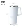 Copo de Carro de Grande Capacidade 304 Aço Inoxidável Copo Térmico Big Mac 30oz Copo com Alça Portátil Copo com Canudo Tirano do Gelo