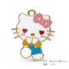 Venta Caliente Transfronteriza Dibujos Animados Sanrio Gato Kt Esmalte Aleación Colgante Joyería Collar Accesorio Componentes para Joyería DIY