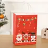 Nochebuena Navidad Empaque de Navidad En stock Nuevo Producto Caja de Regalo Navideña de Mano Muñeco de Nieve Reno Papel Kraft Bolso de Mano Navideño