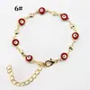 Pulsera de Aleación de Venta Caliente Transfronteriza, Versátil, Creativa y de Moda, Pulsera Femenina de Ojo de Diablo Corazón Estilo Europeo y Americano Ins
