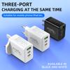 Cargador de teléfono móvil transfronterizo nuevo USB + 2PD Tipo-c multipuerto estándar americano estándar europeo estándar británico cabezal de carga rápida de viaje