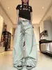 Pantalones de trabajo de patchwork camuflaje caqui para hombres y mujeres, estilo retro americano, diseño único, pantalones rectos de pierna curva de nicho, modernos