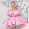 Vestido de Princesa con Mangas Abullonadas para Niñas Transfronterizo Vestido para Dama de Honor Banquete de Bodas Fiesta de Cumpleaños Falda Tutú Atuendo para Presentación de Piano de Niñas