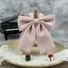 Pajarita de Cuerno Plano de Niña de Color Uniforme Escolar con Uniforme JK Original Estilo Universitario Adorno Puro Raíz de Pluma de Lazo Traje Seikan Japonés