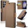 Para Samsung S25Ultra funda para teléfono móvil con cepillo antirrobo funda de cuero para teléfono móvil iPhone15 funda protectora para tarjetas A35
