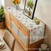 Toalha de Mesa Floral Borboleta Nova Primavera e Verão Transfronteiriça Decoração de Mesa de Cozinha Toalha de Mesa de Linho Anti-Mancha