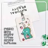Portatarjetas de dinosaurio de dibujos animados, protector de tarjeta de acceso para campus estudiantil, portatarjetas para niños y ancianos, portatarjetas de autobús, estuche rígido al por mayor