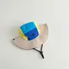 Sombrero de Verano Qiu Nan para Niños Estiloso Color Bloqueado Protección Solar Secado Rápido Sombrero de Pescador Deportivo Sombrero de Senderismo para Bebé al Aire Libre