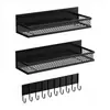 Estante de refrigerador de succión magnética transfronterizo, almacenamiento lateral de cocina para condimentos, estante lateral multifuncional para condimentos sin perforación