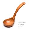 Colher de sopa de madeira com cabo longo de 27 cm, colher pública com letras do logotipo, colher de hotpot de hotel, colher de mingau, cabo curvo, estilo japonês, colher de sopa grande