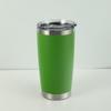 Copo Automotivo de Parede Dupla Transfronteiriço 20oz Aço Inoxidável 304 Pintura Arco-Íris Copo de Gelo Automotivo Copo de Água Copo Térmico com Tampa