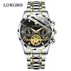Reloj Longbo Longbo 83719 Venta al por Mayor Reloj de Cuarzo Transfronterizo Cronógrafo de Tres Ojos y Seis Manecillas Reloj Deportivo para Hombre Hombres